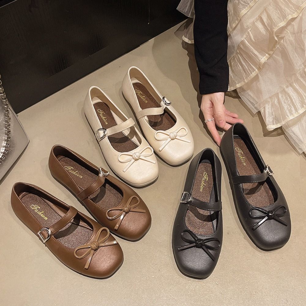 Mule Slip On - Tatlı Kadın İncili Fiyonklu Sandaletler Kaymaz