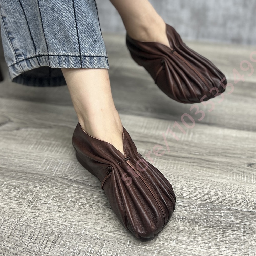 Kadın Retro Pileli Yumuşak Aya - Mule Slip On incelemesi ve fiyatı