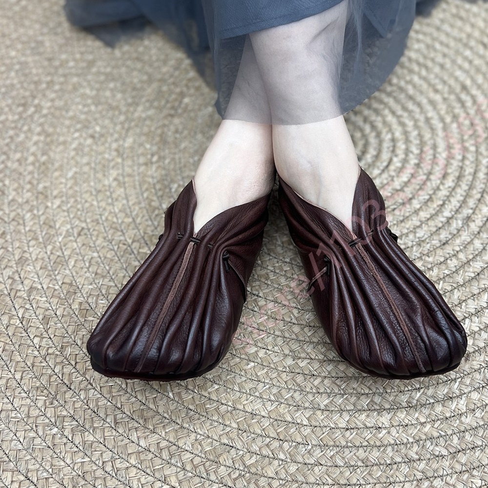 Kadın Retro Pileli Yumuşak Aya - Mule Slip On incelemesi ve fiyatı