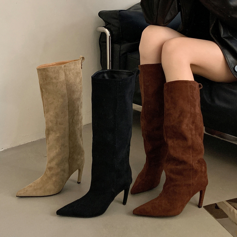 Sokak Punk Kış Vintage Sivri B - Knee High Boots Women incelemesi ve fiyatı