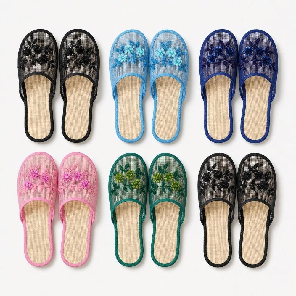Günlük Çiçek Nakışlı File Sand - Mule Slip On incelemesi ve fiyatı