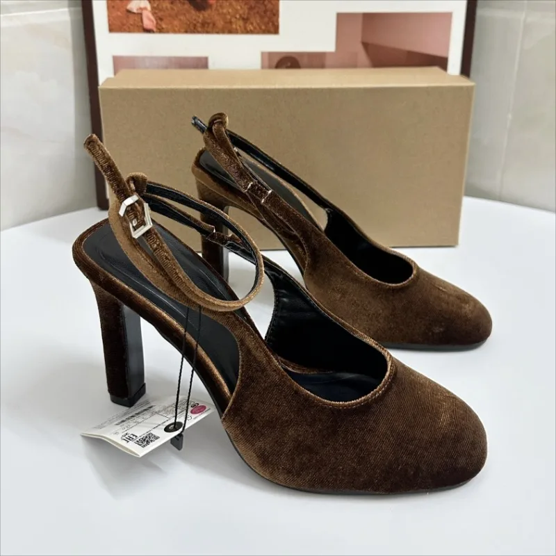 Retro Kahverengi Süet Yaz Kadı - Women'S Shoes Quality incelemesi ve fiyatı
